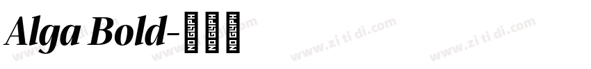 Alga Bold字体转换